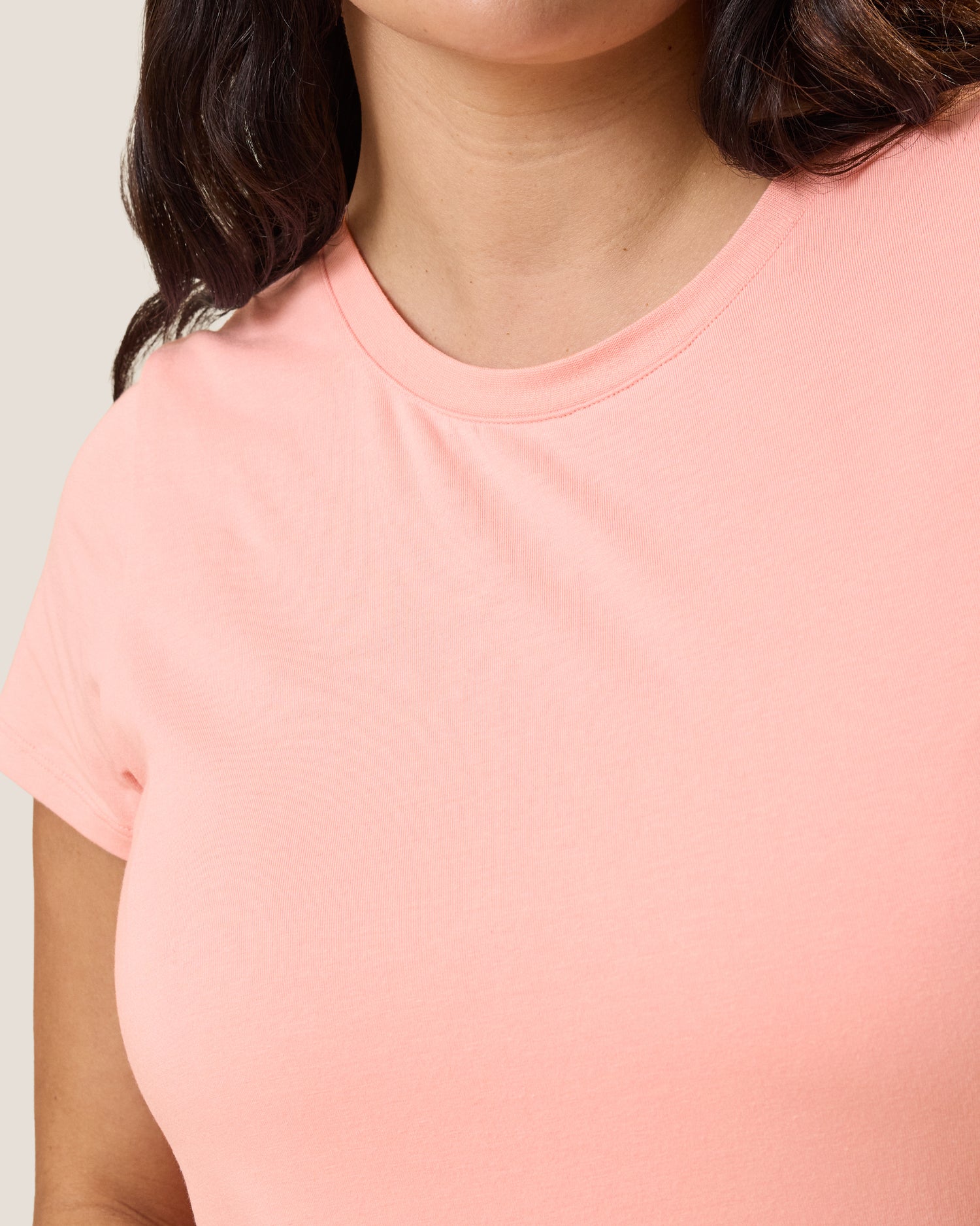 Modal Crew Neck Nursing T-shirt | Sunset Pink - Image 3