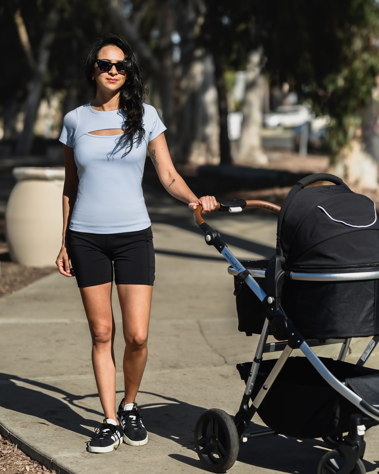 Luna Active Cut Out Nursing Top | French Blue - Image 5