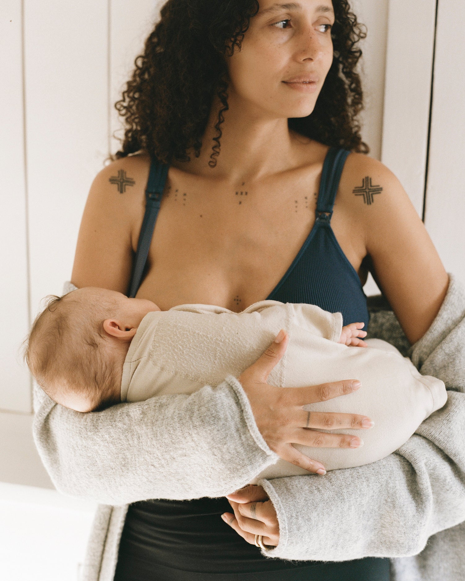 Mia Maternity & Nursing Lounge Bra | Light Navy - Image 2