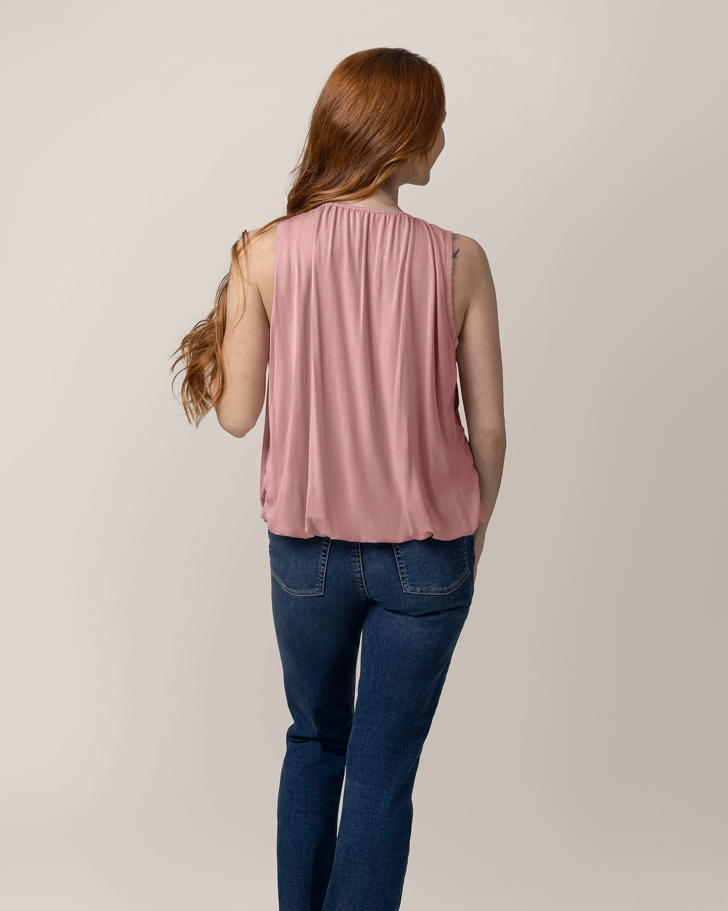 Piper Bubble Hem Nursing Tank | Light Mauve - Image 3