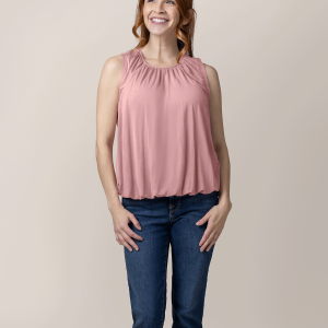 Piper Bubble Hem Nursing Tank | Light Mauve
