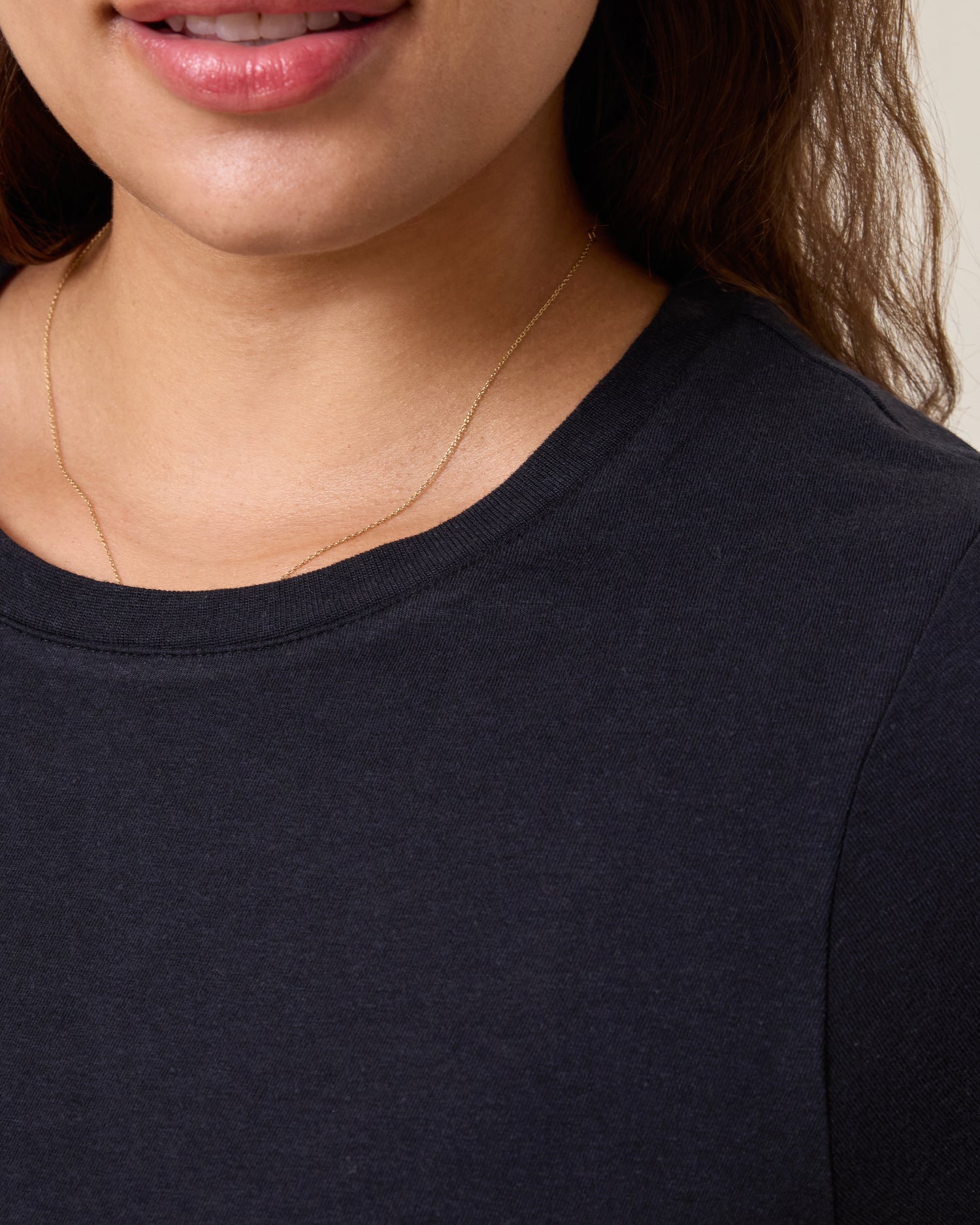 Modal Crew Neck Nursing T-shirt | Black - Image 3