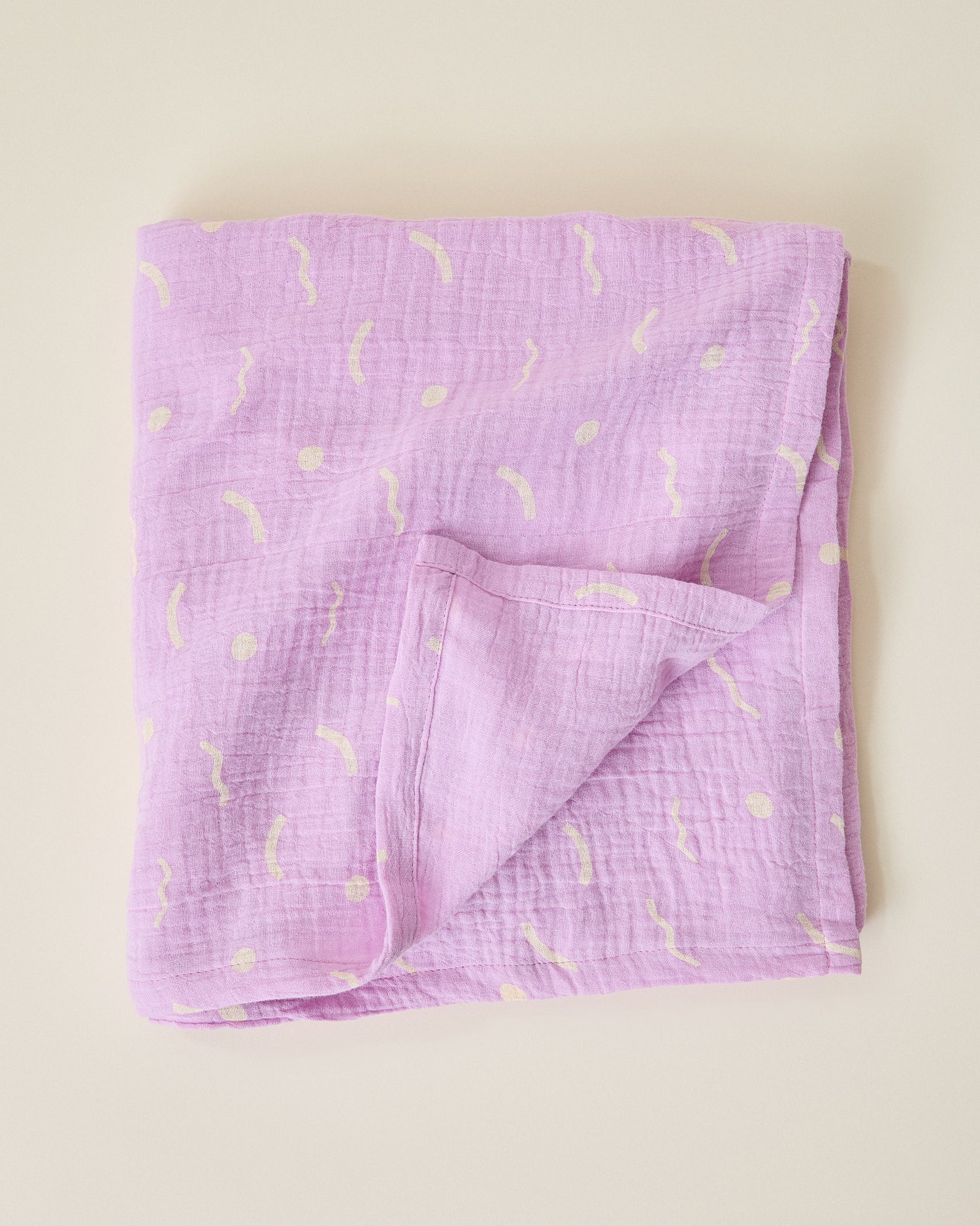 Organic Muslin Swaddle | White Cherries - Image 8