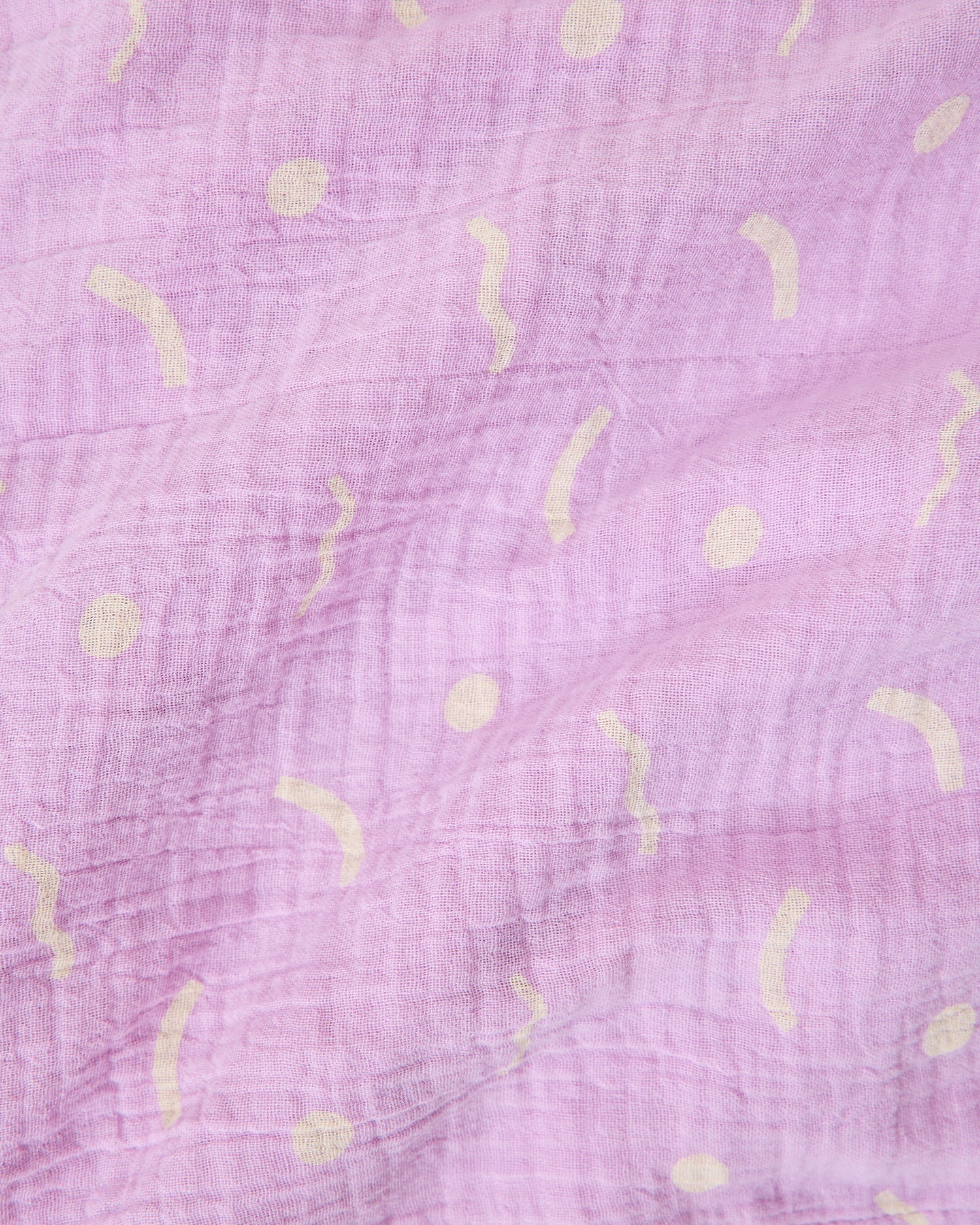 Organic Muslin Swaddle | White Cherries - Image 9