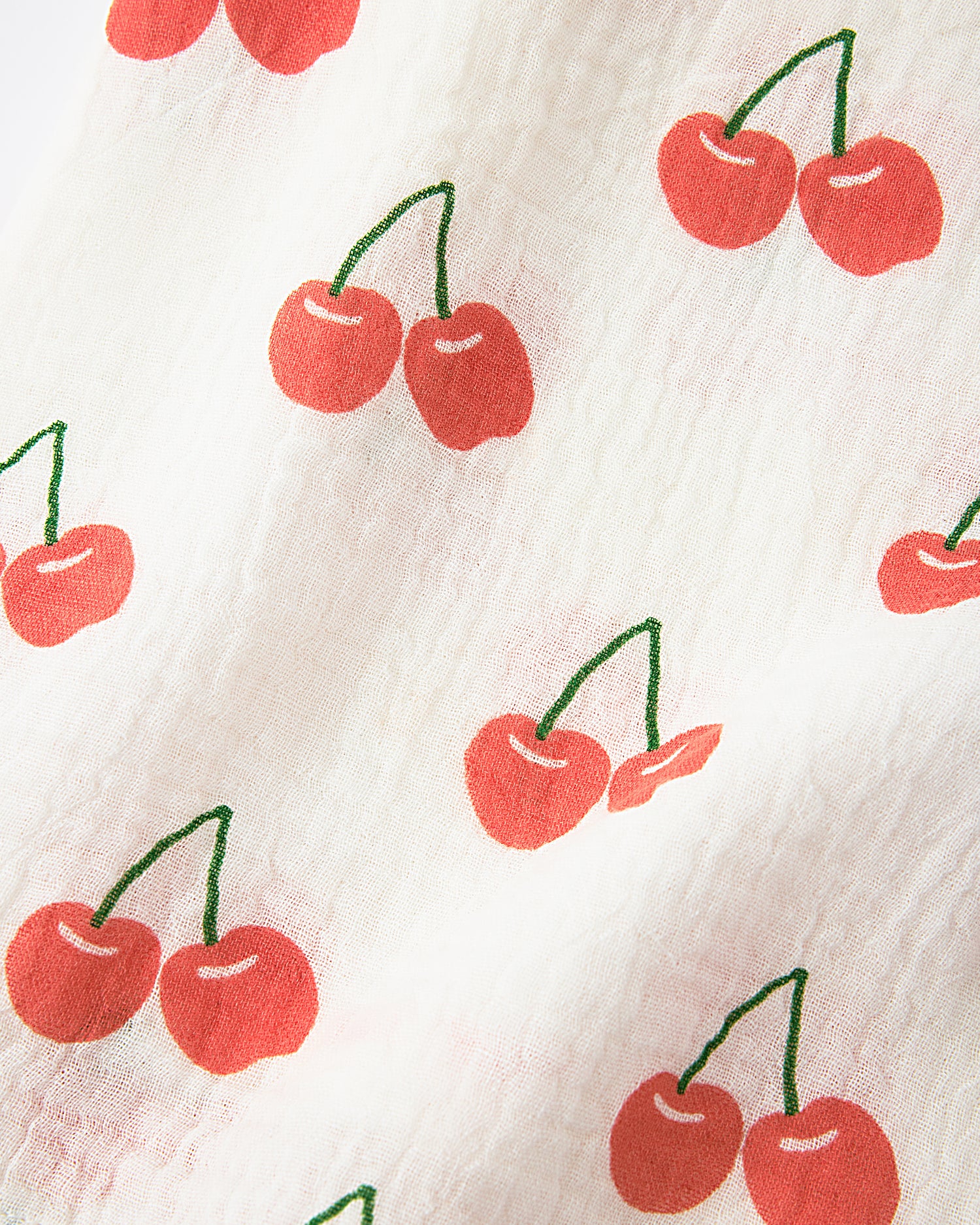 Organic Muslin Swaddle | White Cherries - Image 2