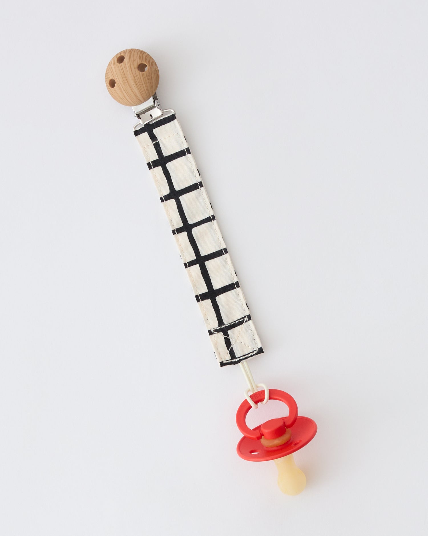 Pacifier Clip Two-Pack | Black Grid - Image 2