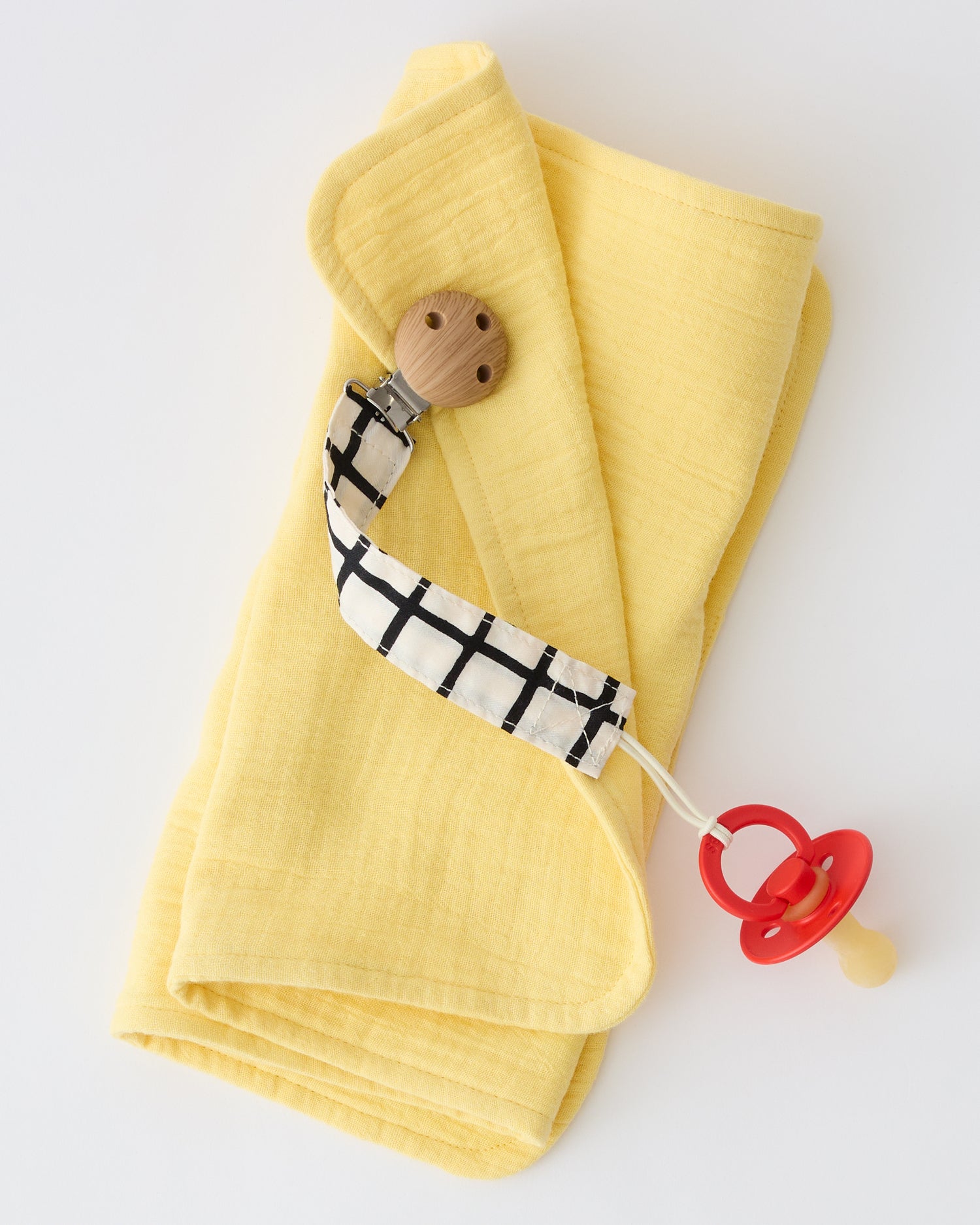 Pacifier Clip Two-Pack | Black Grid - Image 3