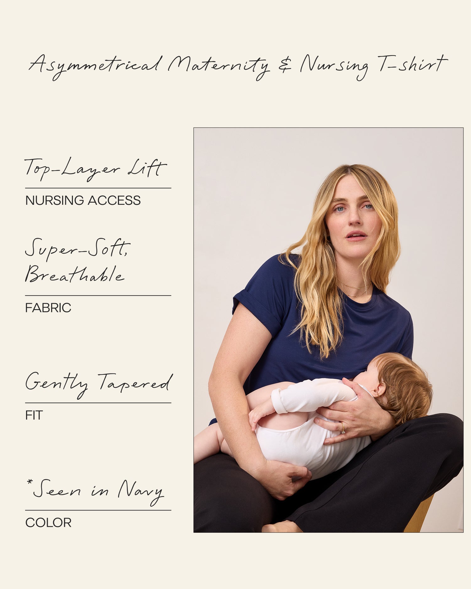 Asymmetrical Nursing T-shirt | Redwood - Image 7