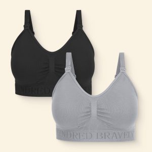 Simply Sublime® Nursing Bra Two-Pack | Black & Grey