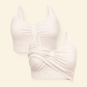 Sublime® Pumping Sleep Bra Two-Pack | Oatmeal Heather