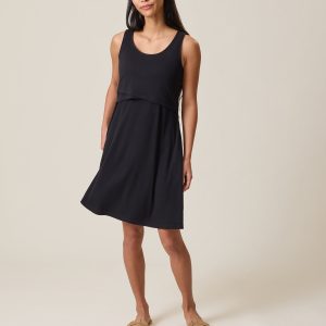 Penelope Crossover Nursing Dress | Black