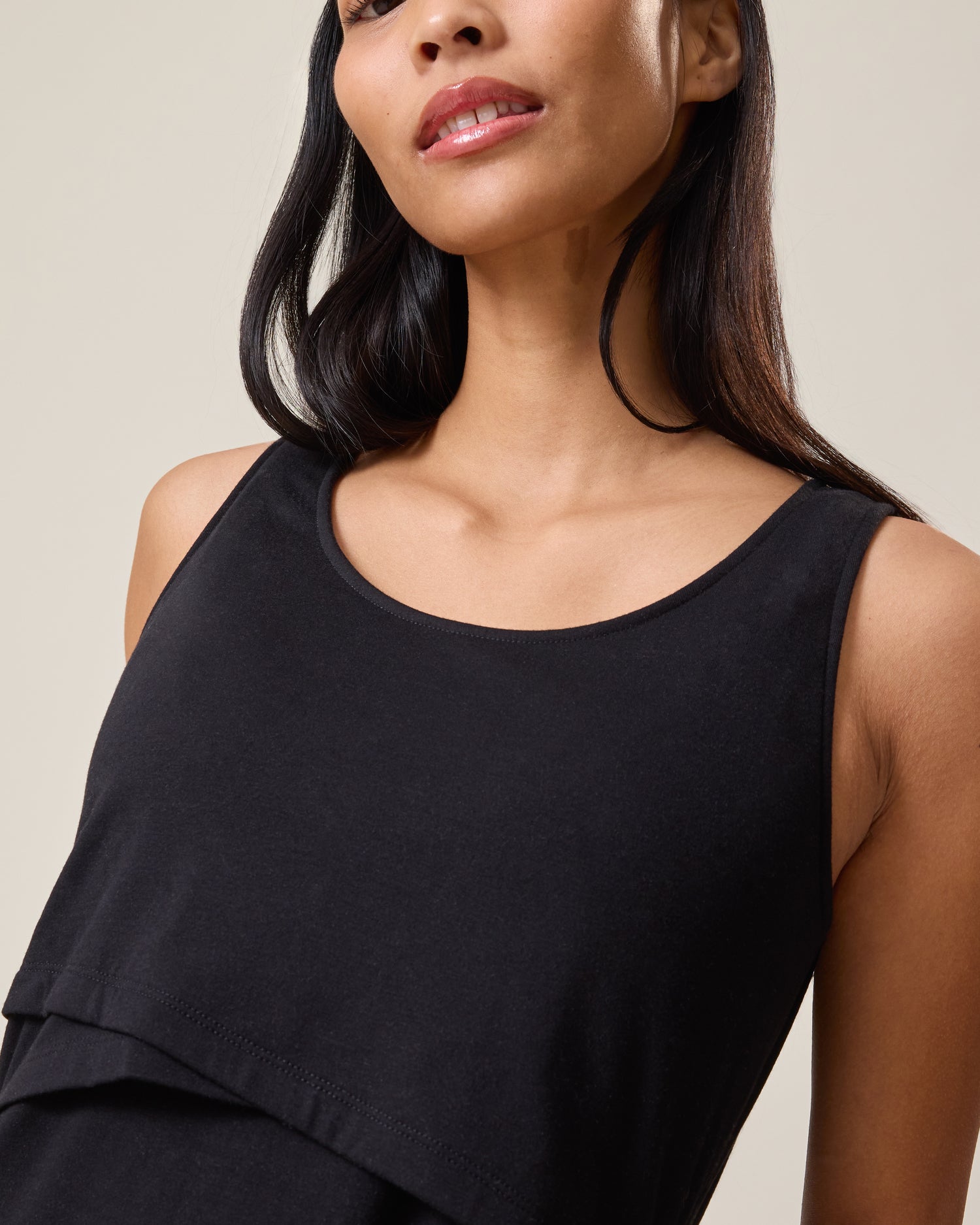 Penelope Crossover Nursing Dress | Black - Image 3