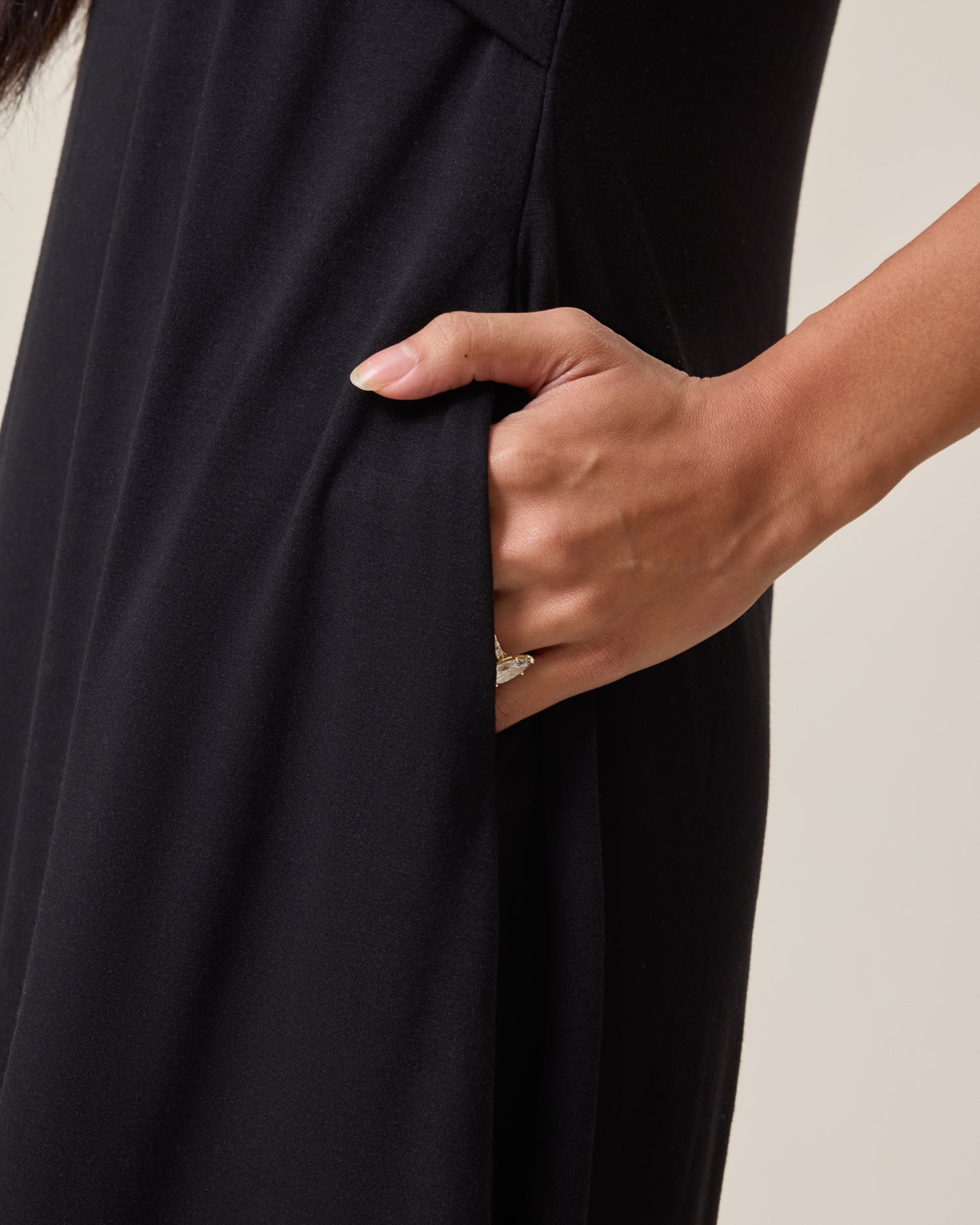 Penelope Crossover Nursing Dress | Black - Image 5