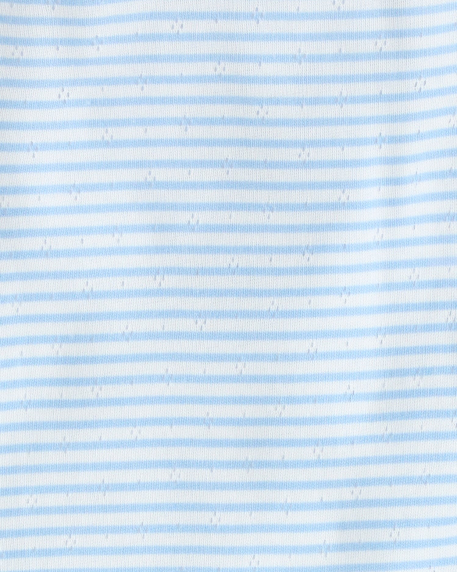 Pointelle Swaddle Blanket | Blue Candy Stripe - Image 3