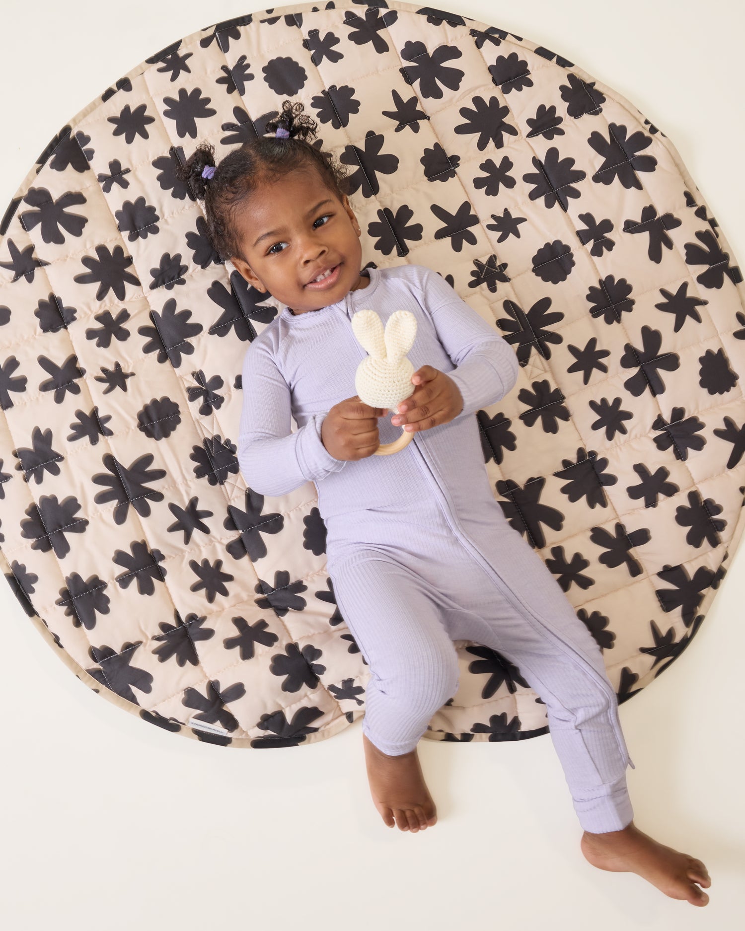Ribbed Bamboo Baby Pajama | Lilac Heather - Image 3