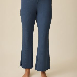 Ribbed Modal Lounge Pant | Light Navy