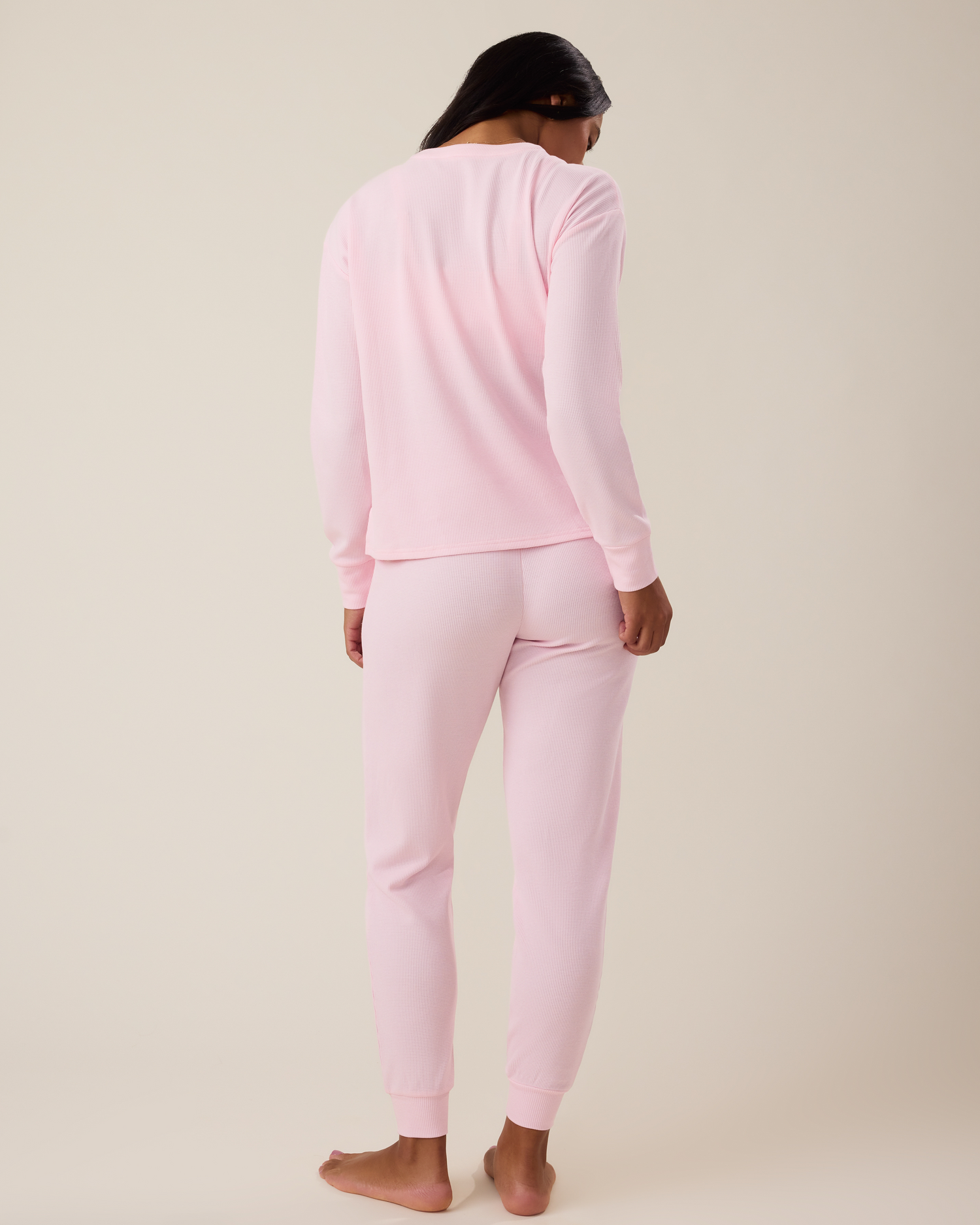 Waffle Maternity & Nursing Lounge Set | Pale Pink - Image 7
