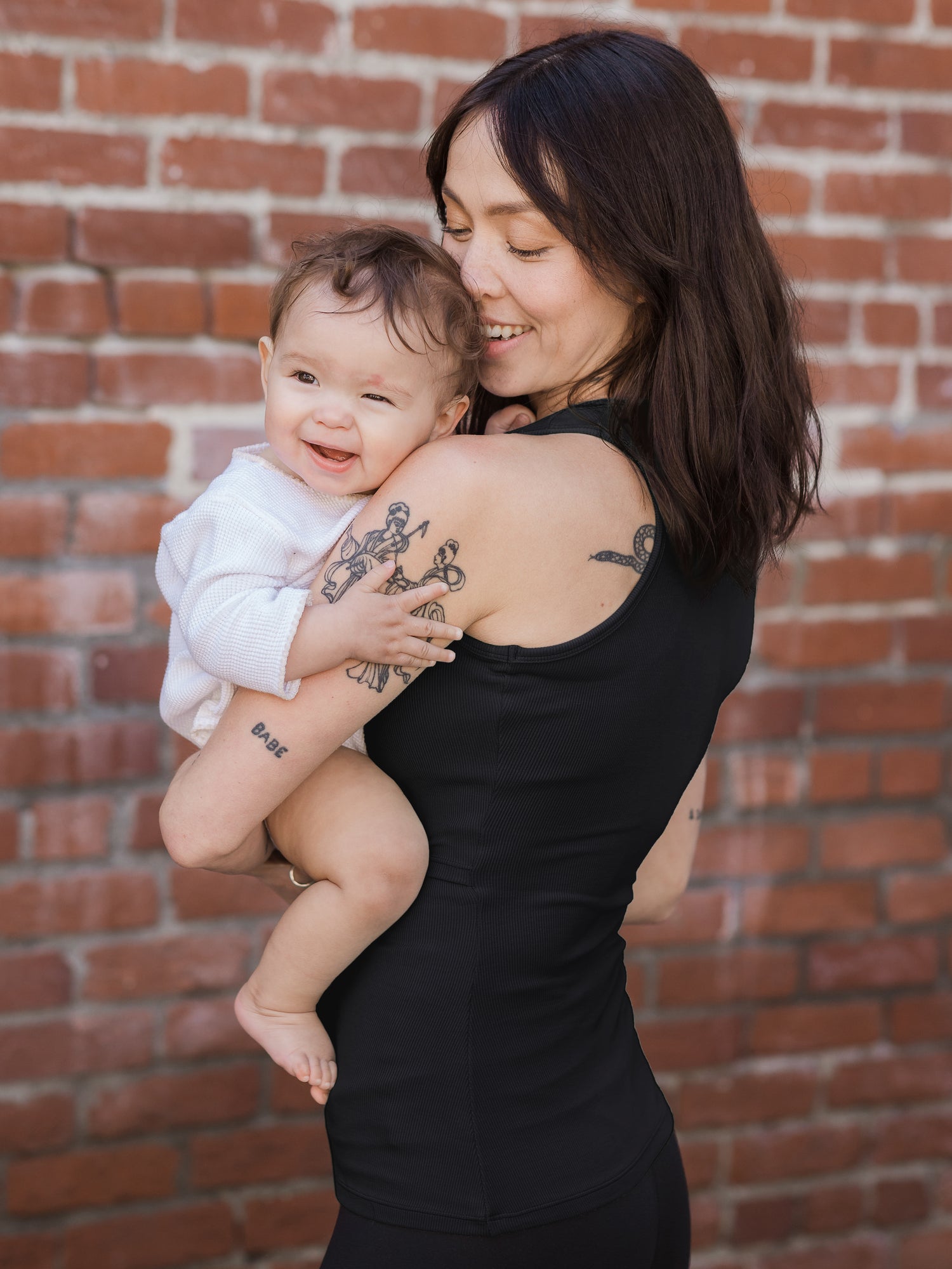 Ribbed Bamboo Racerback Nursing Tank | Black - Image 8
