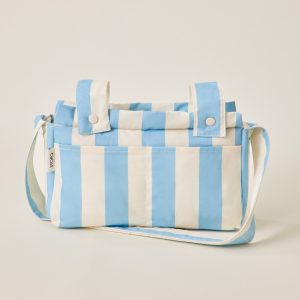 Stroller Party™ Caddy Bag | Blue Wide Stripe