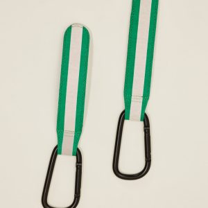 Stroller Party™ Clips (2-Pack) | Green Stripe