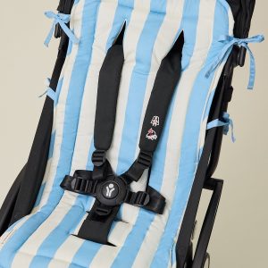 Stroller Party™ Seat Liner | Blue Wide Stripe