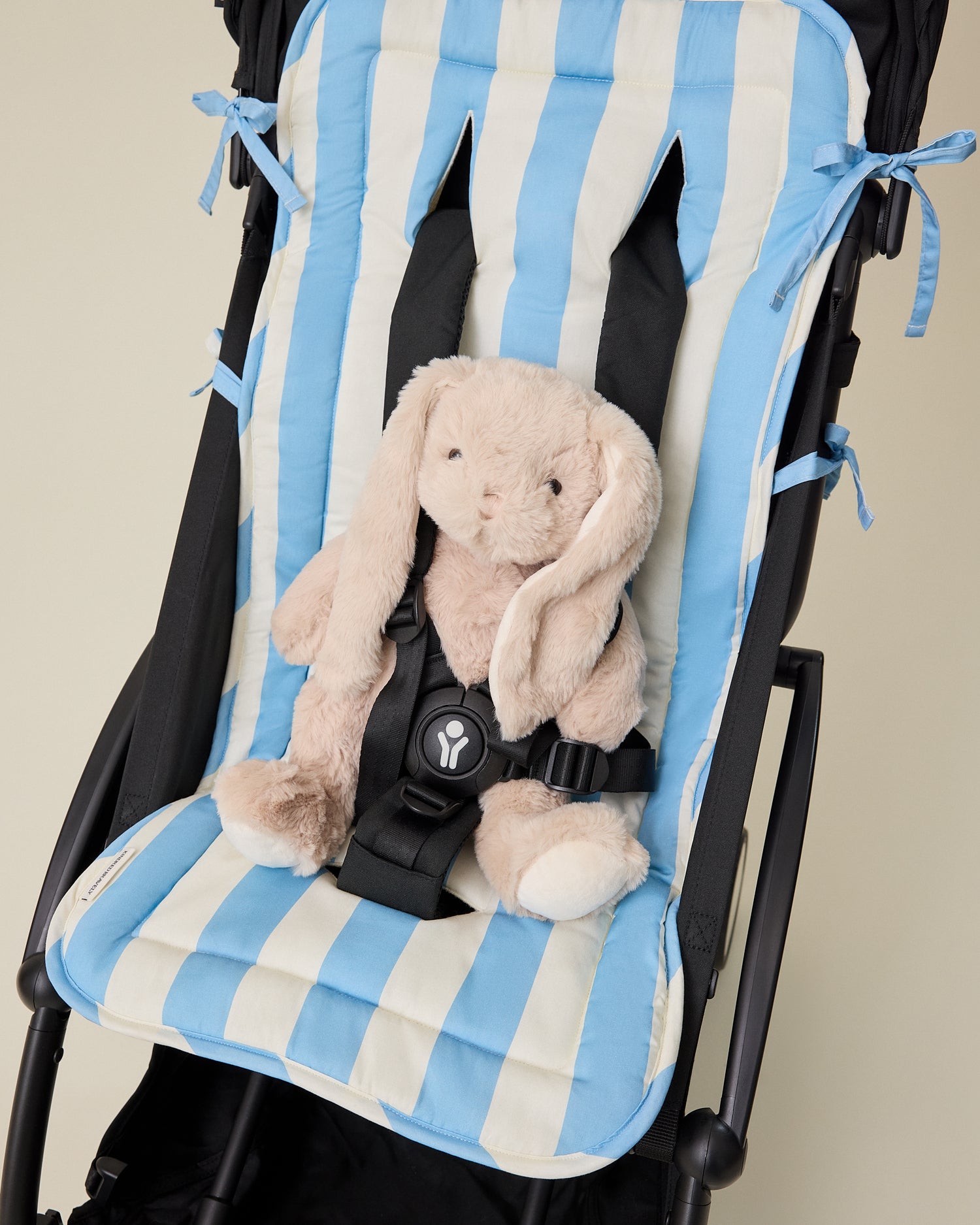 Stroller Party™ Seat Liner | Blue Wide Stripe - Image 5