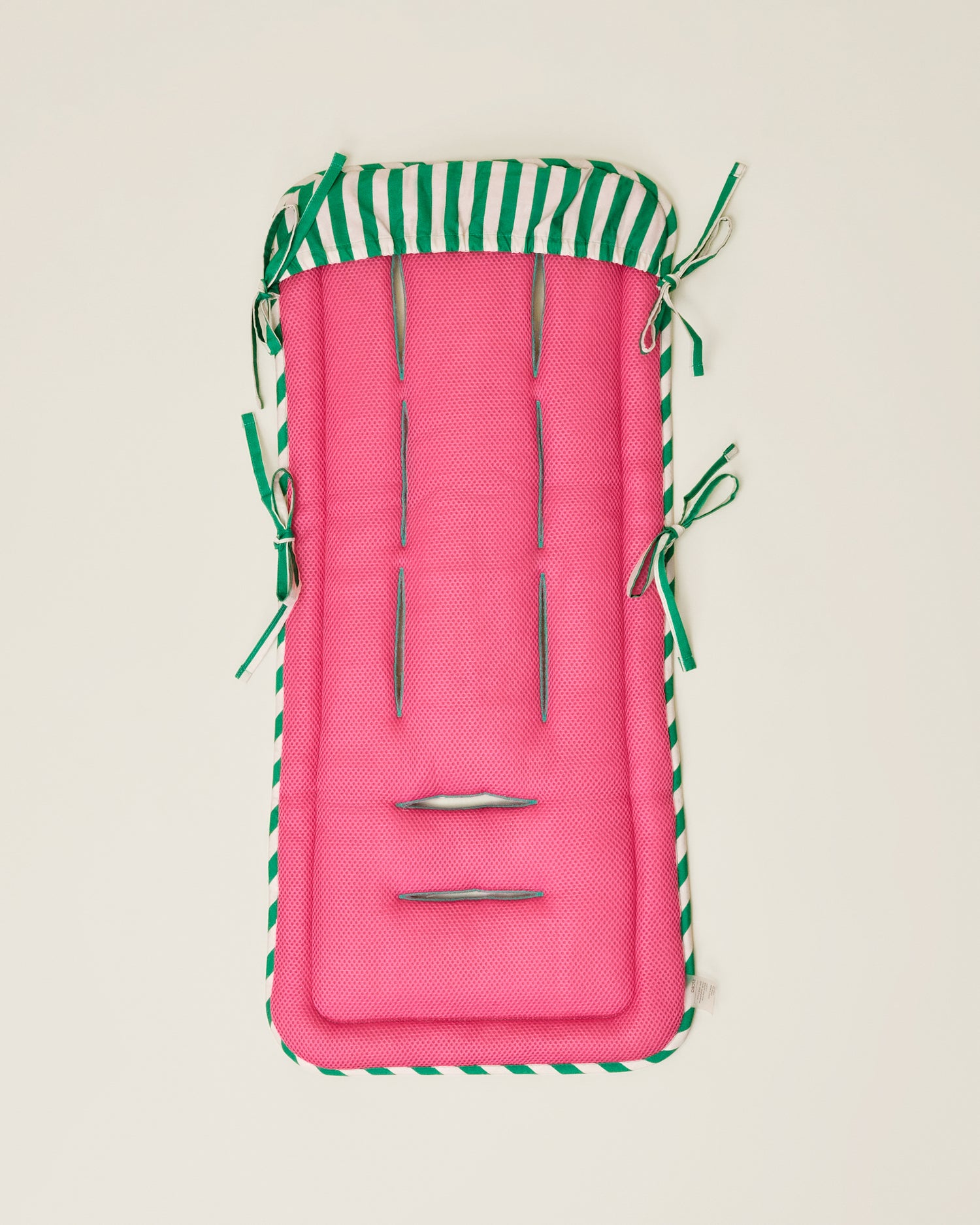 Stroller Party™ Seat Liner & Strap Covers | Green Stripe - Image 6