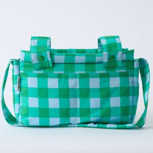 Stroller Party™ Caddy Bag | Teal Gingham