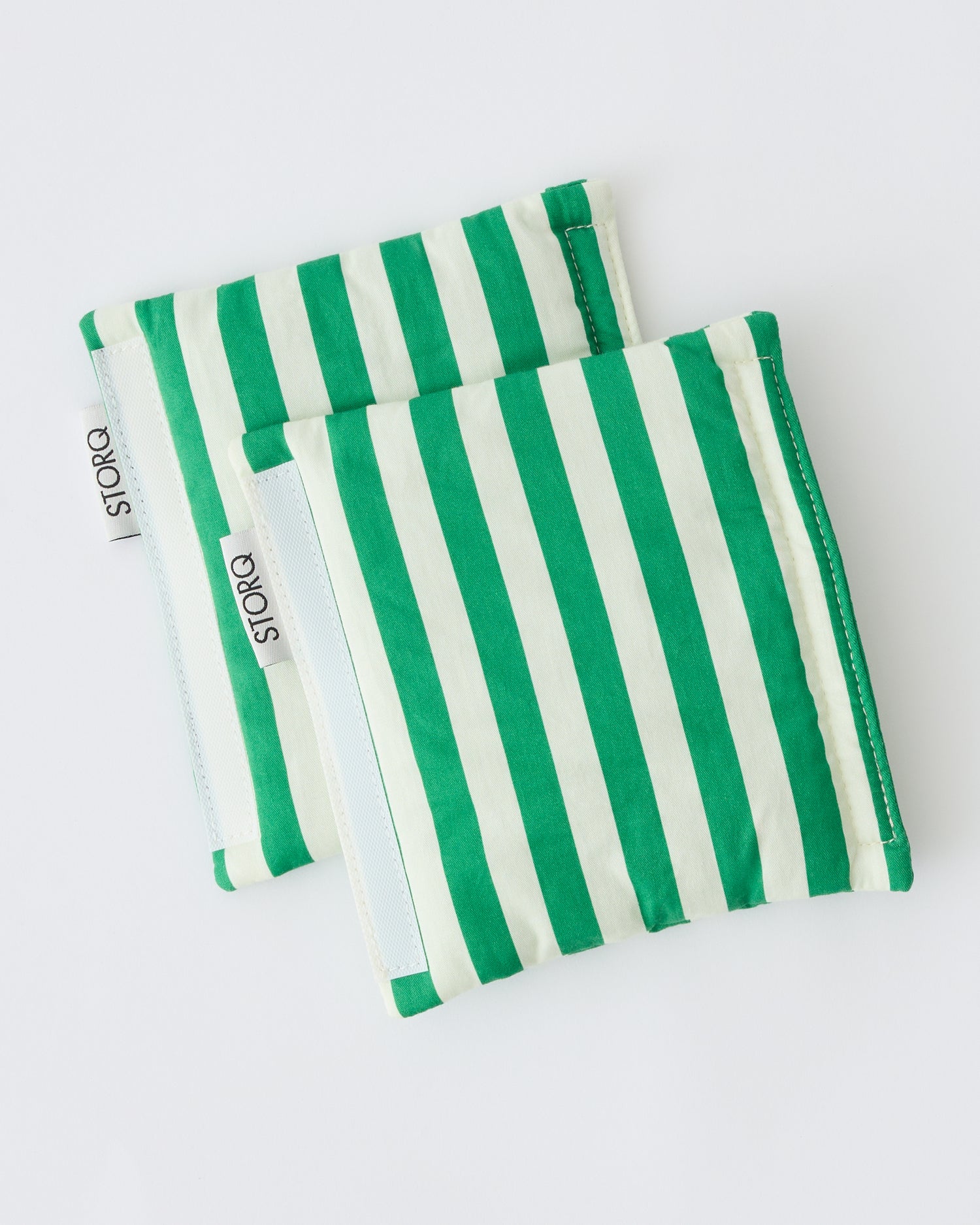 Stroller Party™ Seat Liner & Strap Covers | Green Stripe - Image 4