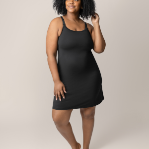 Stella Hands-Free Pumping & Nursing Nightgown | Black