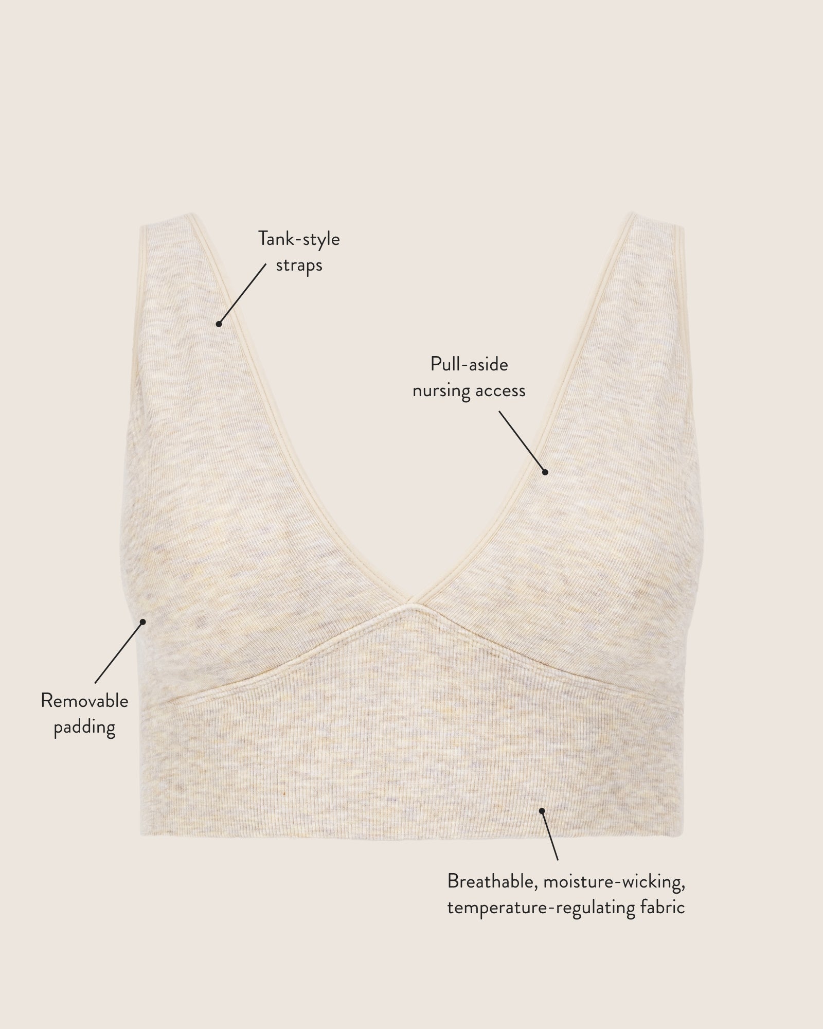 Sublime® Bamboo Maternity & Nursing Plunge Bra | Black - Image 8