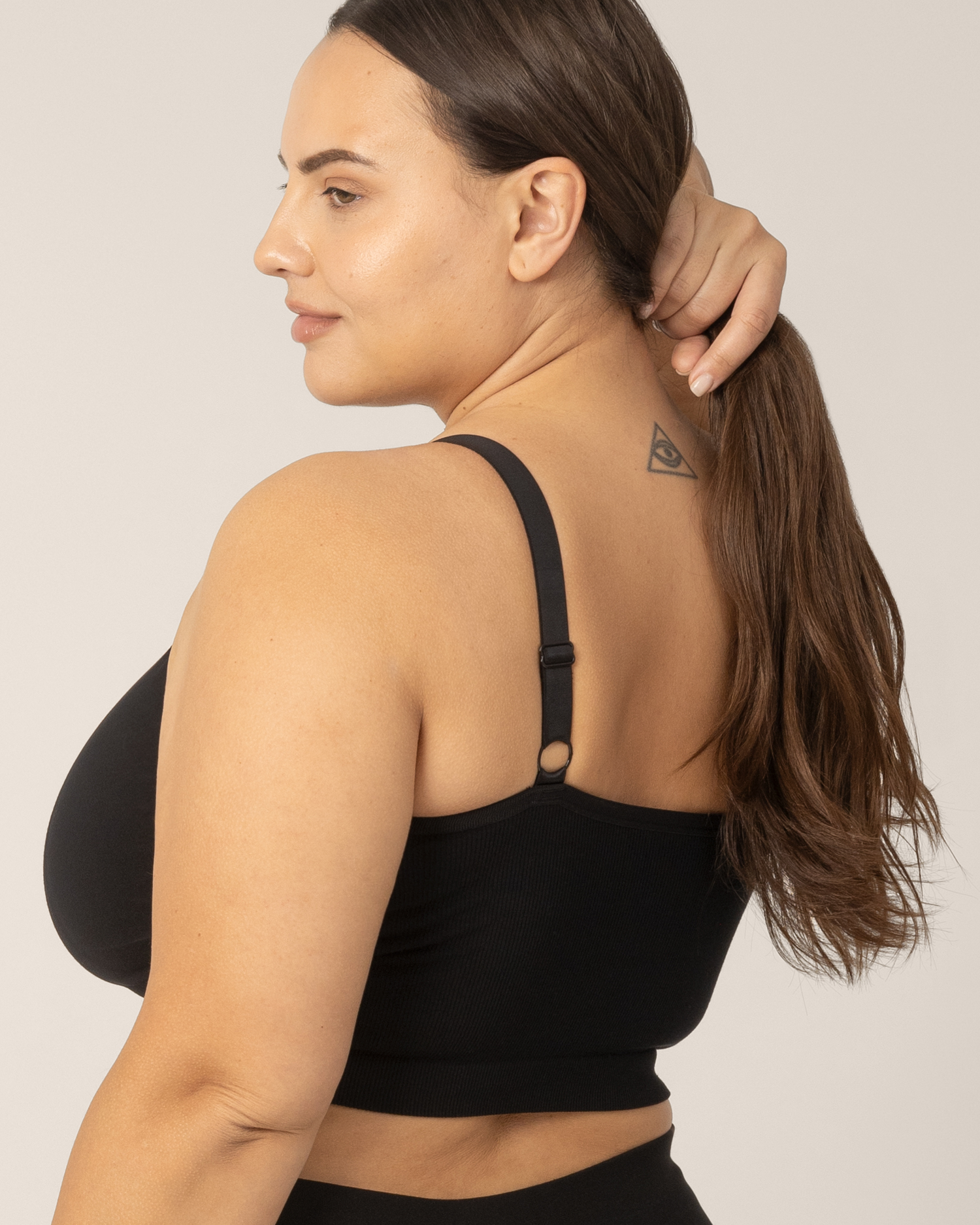 Sublime® Pumping Sleep Bra Two-Pack | Black & Oatmeal Heather - Image 5