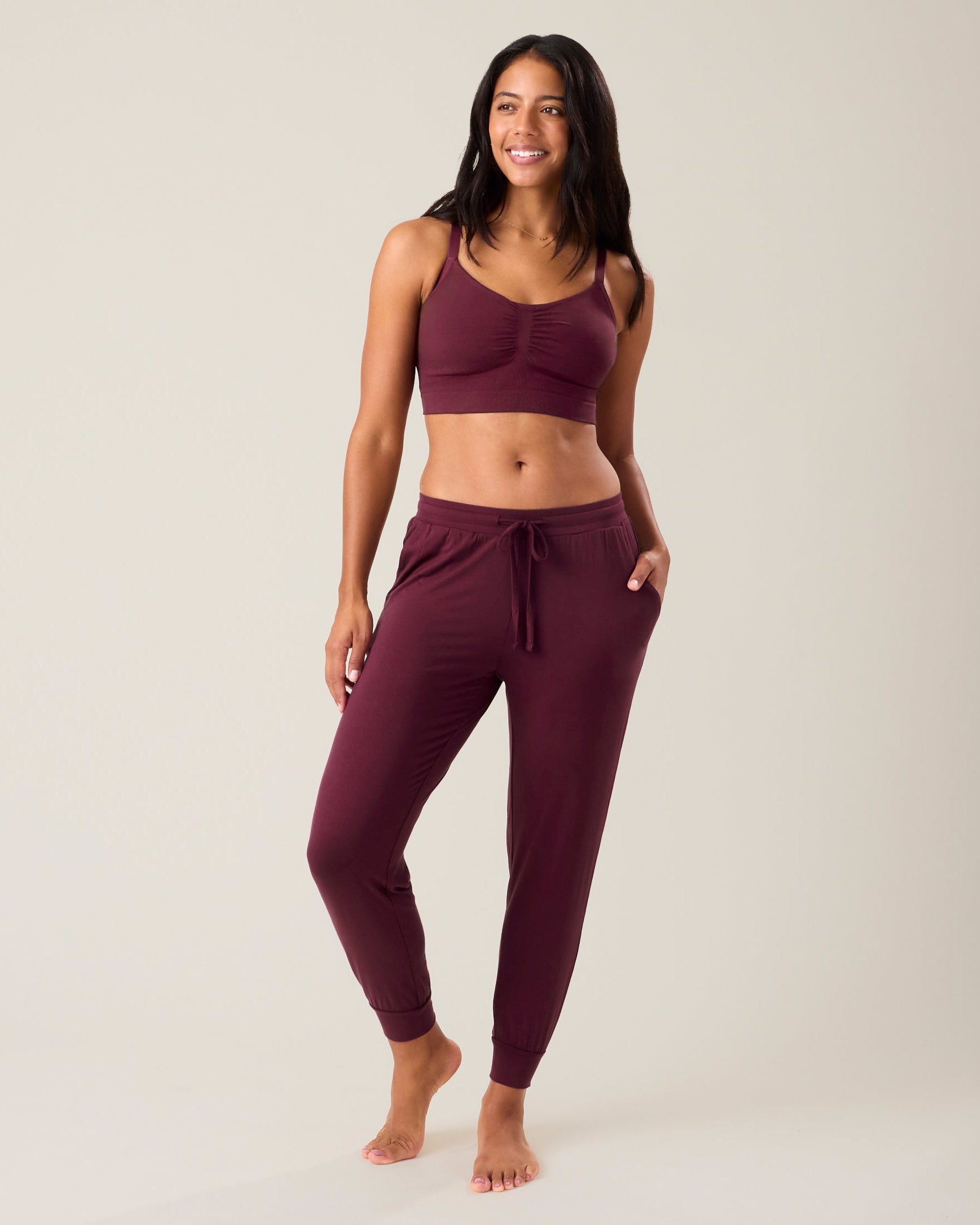 Ultralight Sleep & Lounge Jogger | Deep Burgundy - Image 2