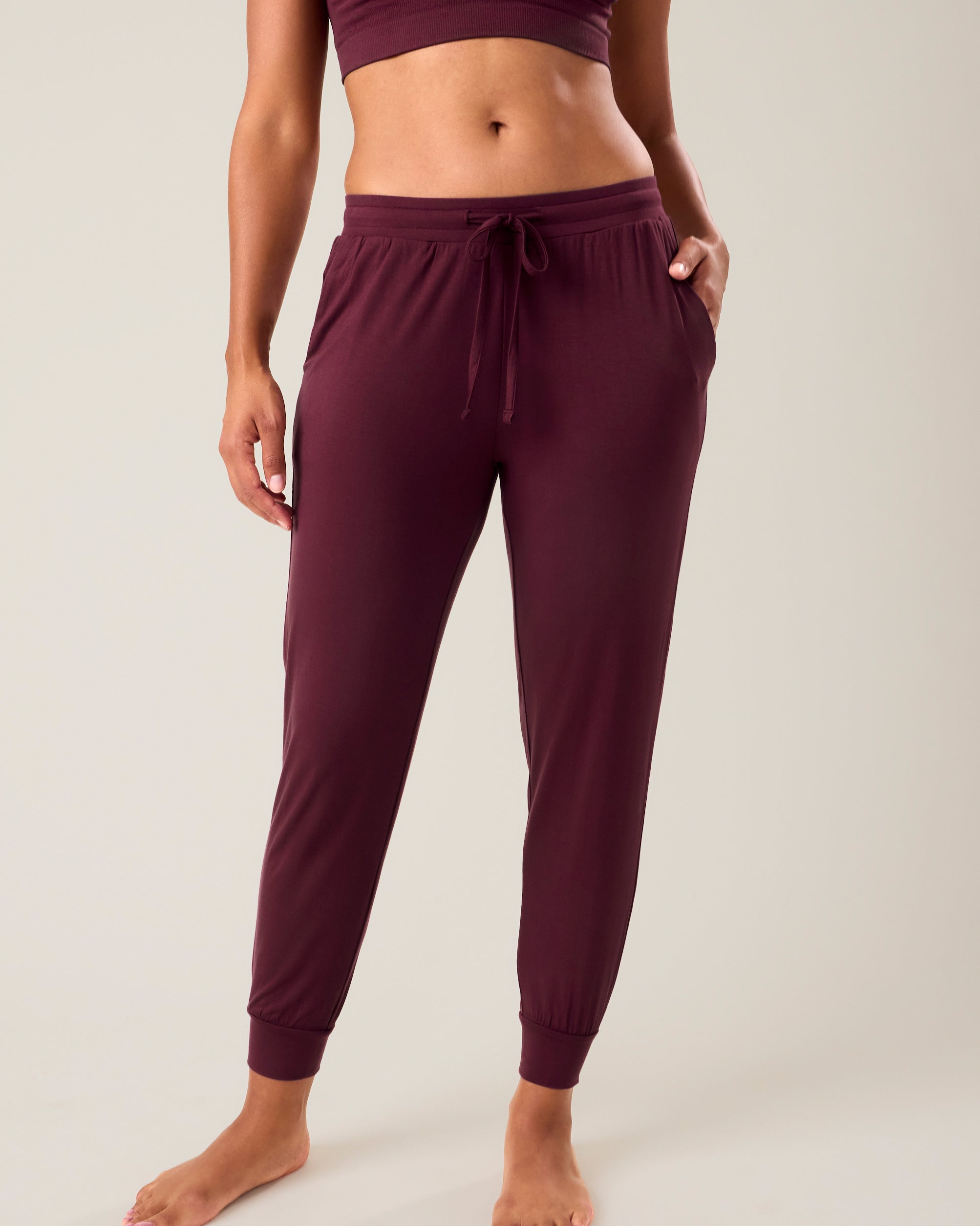 Ultralight Sleep & Lounge Jogger | Deep Burgundy
