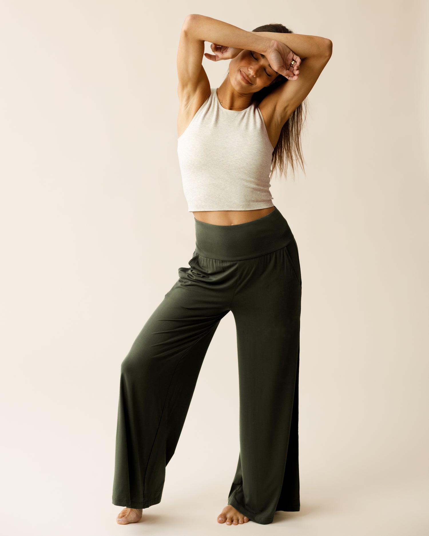 Bamboo Wide Leg Maternity & Postpartum Lounge Pant | Chocolate - Image 19
