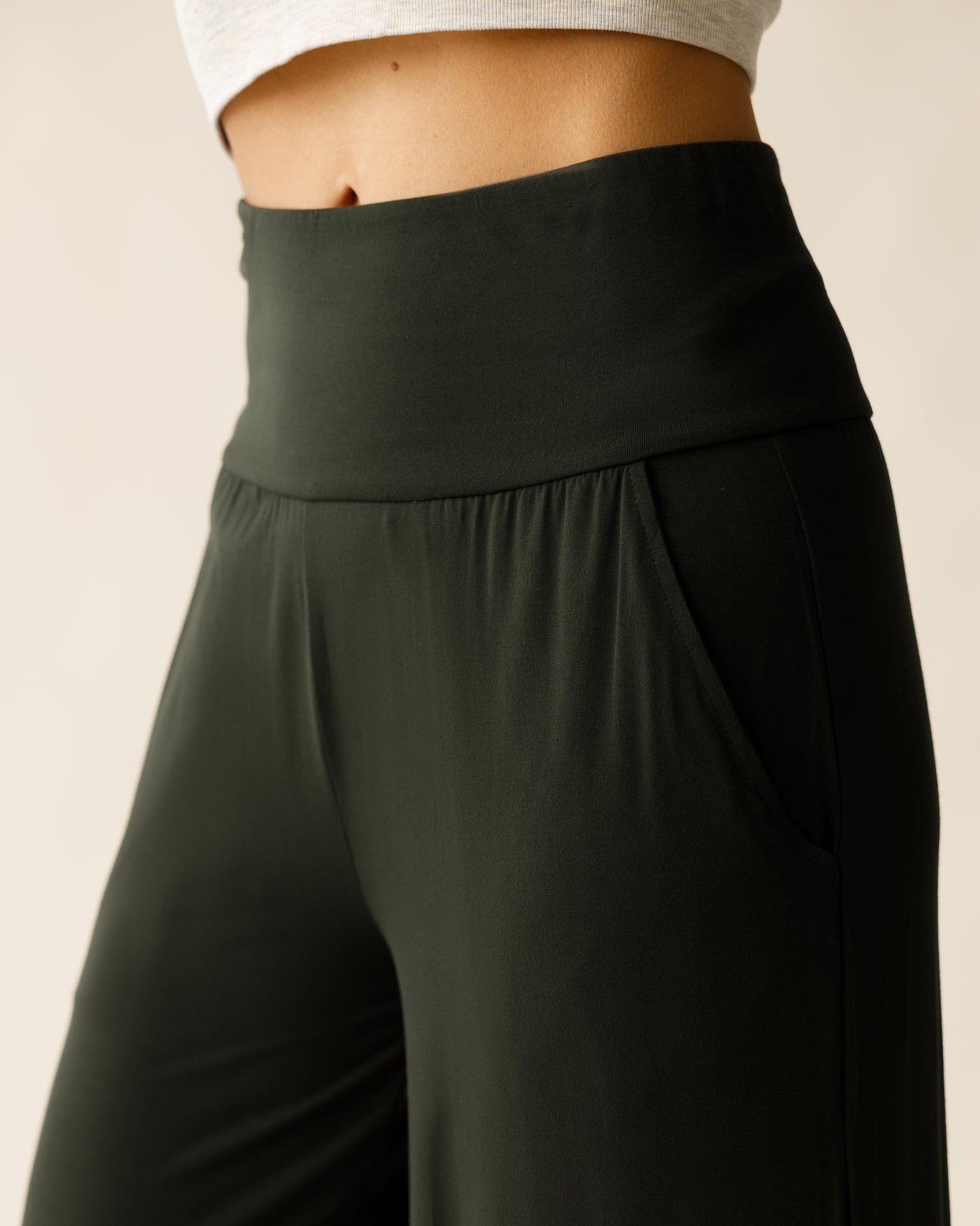 Bamboo Wide Leg Maternity & Postpartum Lounge Pant | Chocolate - Image 22