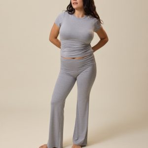 The Sunday Maternity & Nursing Pajama Set | Grey Heather