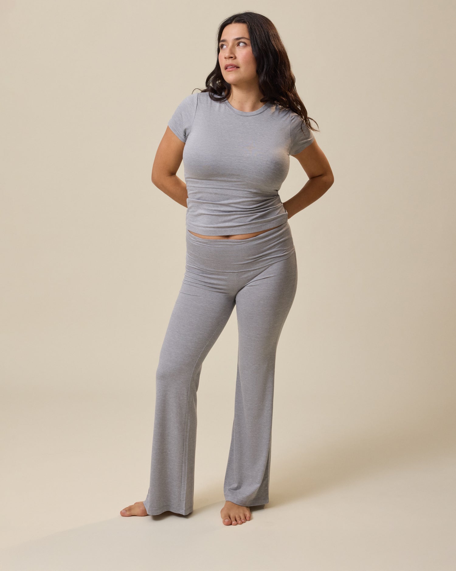 The Sunday Maternity & Nursing Pajama Set | Grey Heather