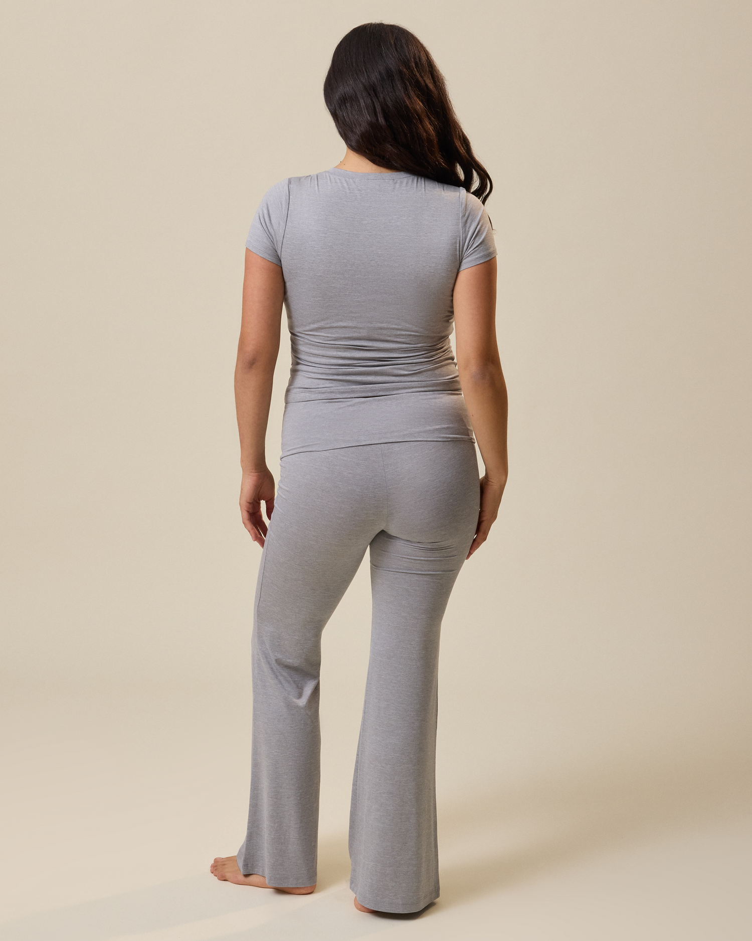 The Sunday Maternity & Nursing Pajama Set | Grey Heather - Image 6
