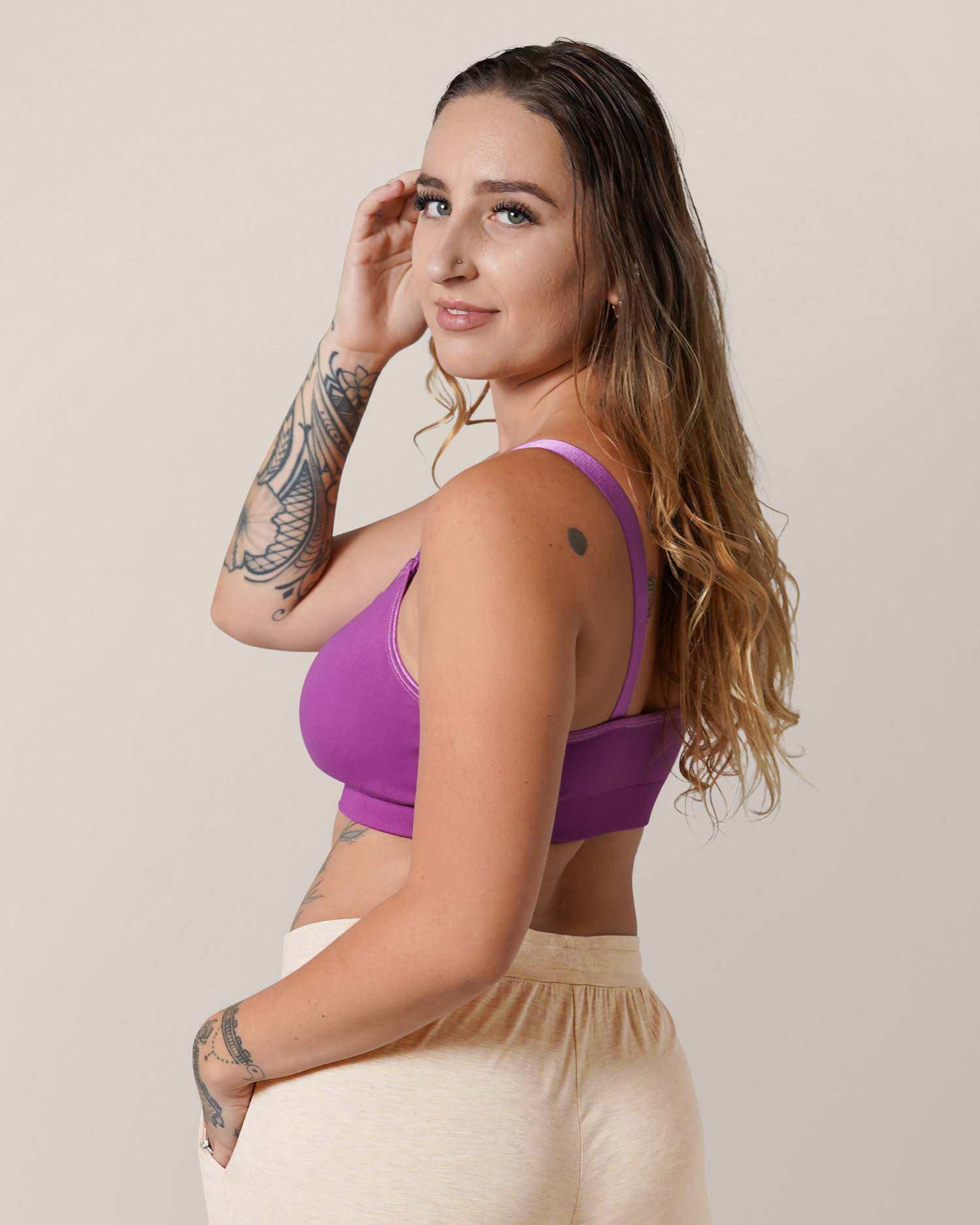 Tatum Seamless Maternity & Nursing Bralette | Orchid - Image 6