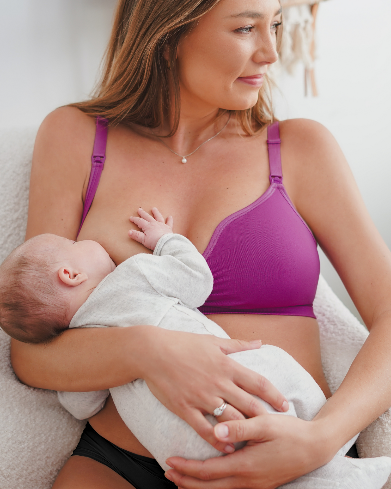 Tatum Seamless Maternity & Nursing Bralette | Orchid - Image 2