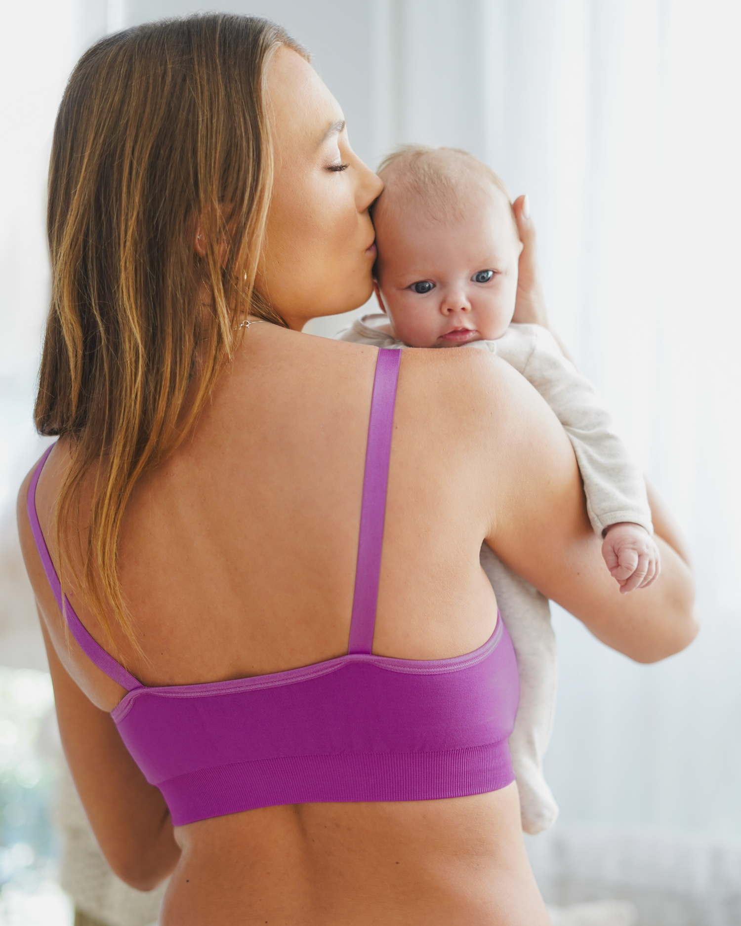 Tatum Seamless Maternity & Nursing Bralette | Orchid - Image 3