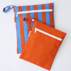 Wet/Dry Bag Set | Blue & Rust Stripe