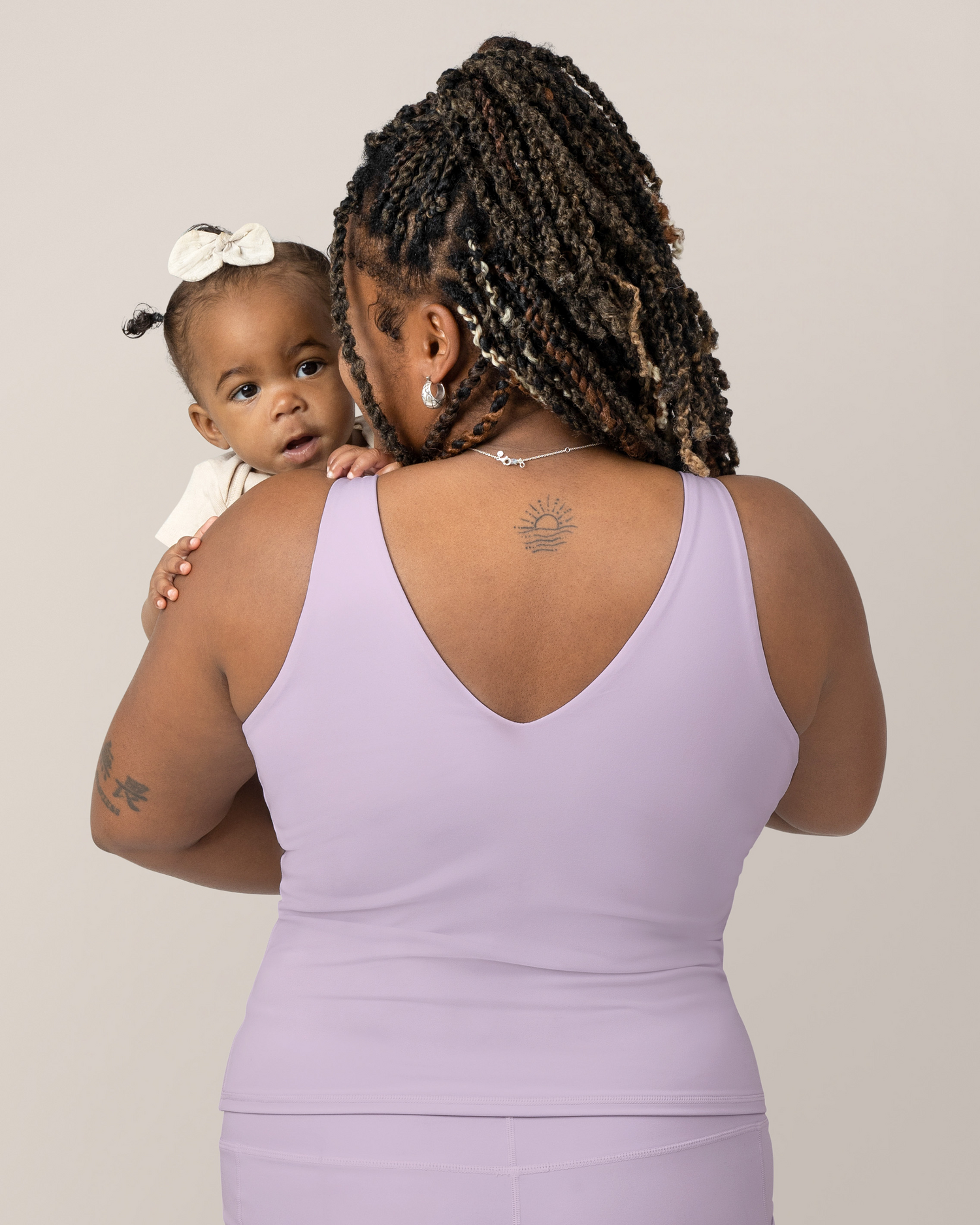 Wren Active V-neck Nursing Tank Top | Lavender Mist - Image 4