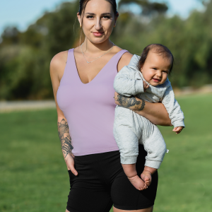 Wren Active V-neck Nursing Tank Top | Lavender Mist
