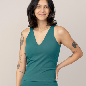 Wren Active V-neck Nursing Tank Top | Teal