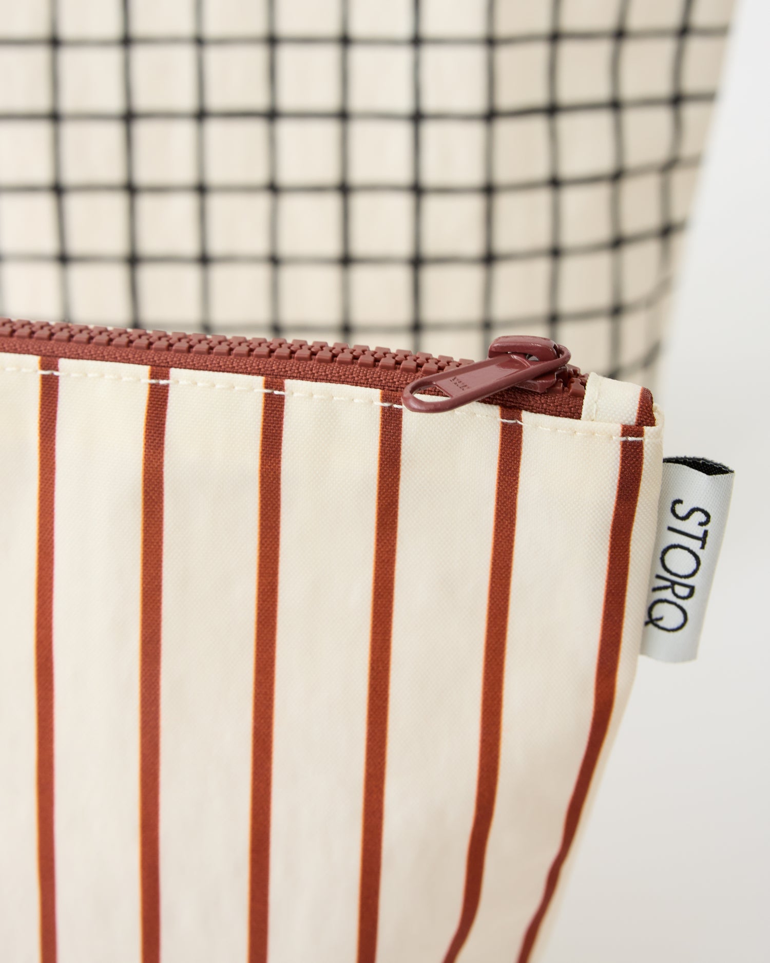 Zipper Pouch Three-Piece Set | Black Grid - Image 4